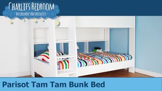 Parisot Tam Tam White Bunk Bed  Charlies Bedroom [upl. by Aneerak449]