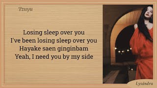 Losing Sleep  Tzuyu  Lyrics [upl. by Euqinitram]