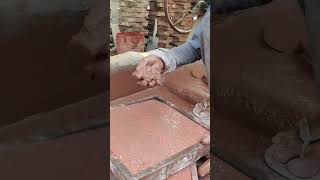 Beautiful red tiles making viralshort cementart [upl. by Nosnehpets]