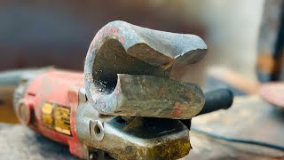 Axe Making  Forging A Sharp AXE From A Strange Rusty Leaf Spring [upl. by Arihday]