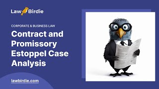 Contract and Promissory Estoppel Case Analysis  Essay Example [upl. by Htenay]