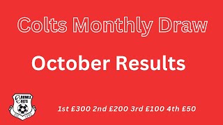 Crowle Colts Monthly Draw  Oct 2024 [upl. by Eninej]