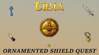 Tibia Ornamented Shield Quest  level 50  Free Account [upl. by Eimmaj757]