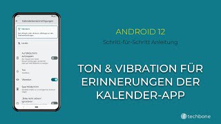 Ton amp Vibration für Erinnerungen der KalenderApp Android 12 [upl. by Rumery939]