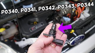 ENGINE LIGHT CODE P0340 P0341 P0342 P0343 P0344 CAMSHAFT SENSOR FORD CMAX FORD FUSION LINCOLN MKZ [upl. by Ulla964]