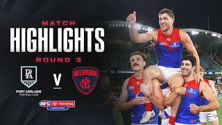 Port Adelaide v Melbourne Highlights  Round 3 2024  AFL [upl. by Nerraf35]