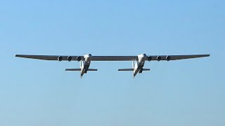 Stratolaunch Aircraft 2nd Successful take off and Landing at Southern California April2021 [upl. by Sackman]