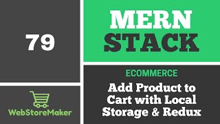 79 Add Product to Cart with LocalStorage and Redux  Ecommerce Tutorial using MERN Stack [upl. by Conah229]