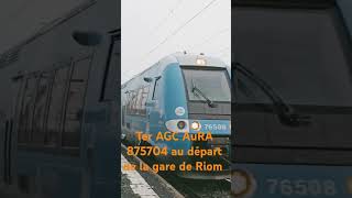 20241207 9h11 départ de l U M d AGC assurant le ter ClermontFerrand à Riom Châtel Guyon [upl. by Enylecoj276]