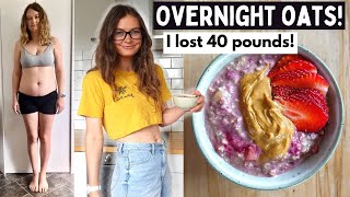 OVERNIGHT OATS FOR WEIGHT LOSS  5 ways Vegan amp healthy [upl. by Flavian771]