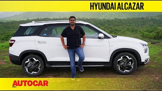 Hyundai Alcazar review  More than just a three row Creta  First Drive  Autocar India [upl. by Esej650]