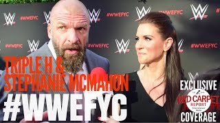 Triple H amp Stephanie McMahon interviewed at the 1st “WWE” FYC Event WWEFYC WWE Emmys [upl. by Hedda]