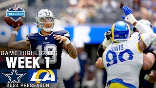 Dallas Cowboys vs Los Angeles Rams  2024 Preseason Week 1 Game Highlights [upl. by Conyers]