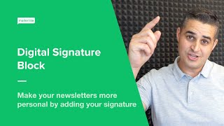 Digital Signature Block in Your Newsletters  MailerLite [upl. by Segalman]