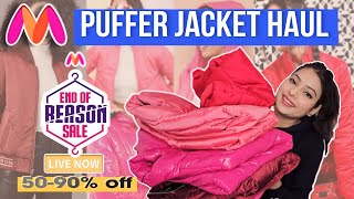 Myntra puffer jacket haul  Myntra end of reason sale Myntra haul under ₹1000 myntrahaul [upl. by Prescott268]