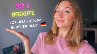 TOP 5 Begriffe die Du vor dem Studium in Deutschland brauchst [upl. by Stagg410]