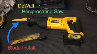 Dewalt Reciprocating Saw Blade installation Overview Light instructions DCS381 DSC380 [upl. by Notse410]