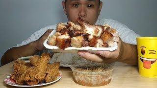 Liempo at pritong leeg ng manok mukbang [upl. by Celestyna]