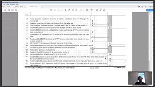 What are REIT and PTP Line 9 of Form 8995  Qualified Business Income deduction [upl. by Gussi]