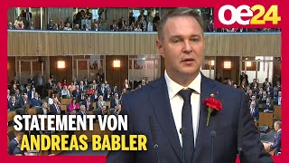 Nationalrat Statement von SPÖChef Andreas Babler [upl. by Kcirnek]