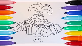 Come Disegnare e Colorare Ansia  Tutorial Inside Out 2 per Bambini [upl. by Raseda]