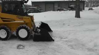 Skid Pro Skid Steer Snow Bucket Demo [upl. by Richia644]