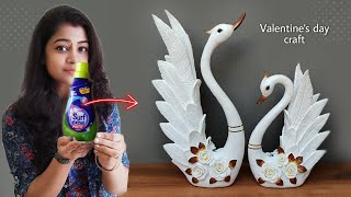 Unique Craft Swan Showpiece Making At HomeGift item showpieceplastic bottle craftdiy home decor [upl. by Imuyam743]