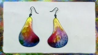 How to make Watercolor Paper Earrings by Ross Barbera [upl. by Swainson]