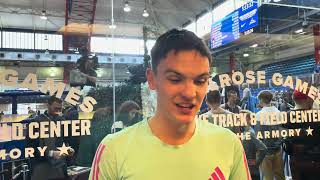 Hobbs Kessler Runs 34866 For 2nd Place in Millrose Games Wanamaker Mile Explains Training [upl. by Dario458]