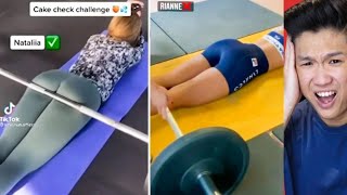 Olympic Athletes Take On Tik Tok Cake Challenge  MxR Plays [upl. by Arit940]