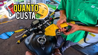 QUANTO GASTA PARA ENCHER O TANQUE DA MT03 2024 [upl. by Aienahs]