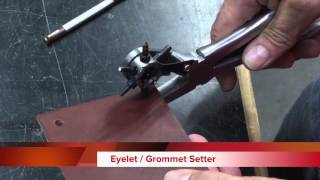 How to use an Eyelet Tool Eyelet Pliers [upl. by Kravits373]