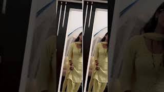 Light yellow colour suit design short video dimplegirl woolenhandwork neck design [upl. by Evelc]