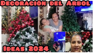 Decoración Arbol Navideño 2024navidadrojodoradoplata [upl. by Ettedo]