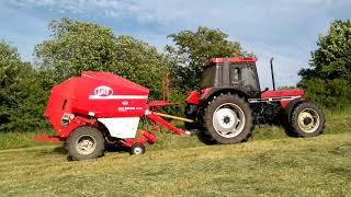 Case International 1056XL Turbo and 956XL baling silage [upl. by Flaherty]