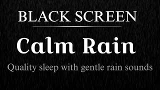 Gentle Rain and Thunder Sounds for Sleeping with BLACK SCREEN  Relaxing Rain amp Gentle Thunder [upl. by Primrose]