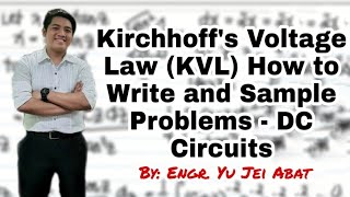 Kirchhoffs Voltage Law KVL How to Write and Sample Problems  DC Circuits [upl. by Tom]