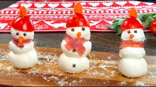 How to make mozzarella snowmen [upl. by Corley]