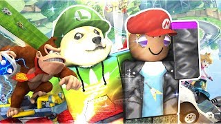 MARIO KART EN ROBLOX con Whitezunder  Roblox Meep City [upl. by Oderfodog]