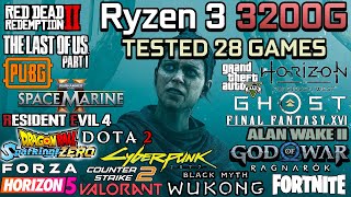 Ryzen 3 3200G  Test in 28 Games  Will 4 threads CPU with APU run games [upl. by Netsirc]