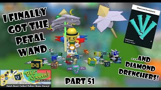 I Finally got a Petal Wand and Diamond Drenchers in quotBee Swarm Simulatorquot Roblox Part 51 [upl. by Notnroht]