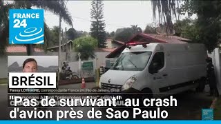 Crash davion près de Sao Paulo  les 62 personnes à bord présumées mortes selon Lula [upl. by Alaster998]