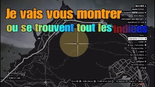 GTA 5 CHASSES AU TRESOR Tout les emplacement des indices Revolver de Read dead 2 [upl. by Medorra344]