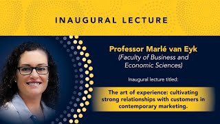 Inaugural Lecture of Prof Marle van Eyk [upl. by Huttan]