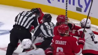 Things Get Heated Between Senators amp Red Wings [upl. by Phipps]