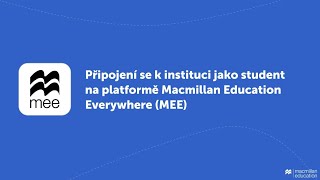 Připojení se k instituci jako student na platformě MEE [upl. by Prisilla852]