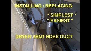 Simplest and Quickest Way to Install Dryer Hose Vent Duct Properly [upl. by Edyak]