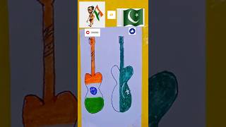 Indian flag 🇮🇳 pakistan flag 🇵🇰 drawing  independence day drawing  republic day drawing short [upl. by Raclima]