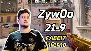 CS2 POV  ZywOo 219 Inferno  FACEIT Ranked  Feb 14 2024 [upl. by Eizzik]