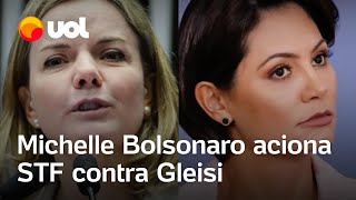 Michelle aciona STF contra Gleisi por post sobre roubo de joias e rachadinha [upl. by Sivrup577]